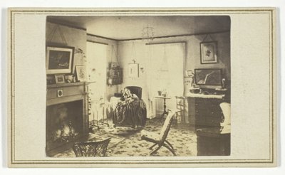 Zonder titel (Vrouw in interieur van huis) door J. C. Spooner