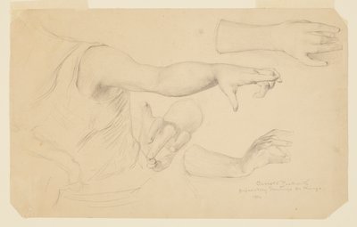 Studies van Handen voor Koepel van Fabrieken en Vrije Kunsten Gebouw, Wereldtentoonstelling, Chicago, IL door J. Carroll Beckwith