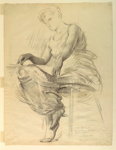 De Morsecode, Studie voor Fabrieken en Vrije Kunsten Gebouw, Wereldtentoonstelling, Chicago, IL door J. Carroll Beckwith