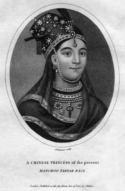Een Chinese prinses van het Manchoe-Tartaarse ras, 1801 door J. Chapman