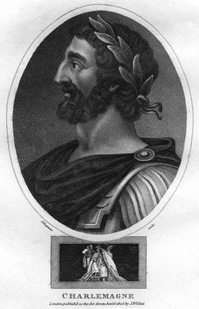 Karel de Grote, koning der Franken en keizer van het Heilige Roomse Rijk, 1805 door J. Chapman