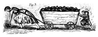 Vrouw en kinderen kolenputters, Midden en Oost Lothian, Schotland, 1848 door J. Christie