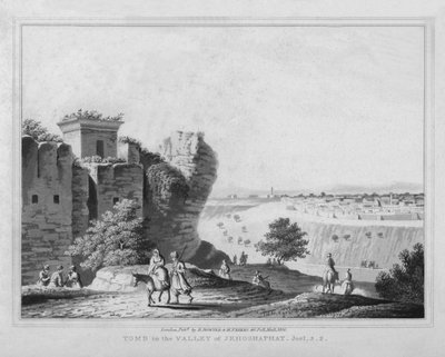 Graf in de Vallei van Josafat. Joël, 3.2., 1830 door J. Clarke
