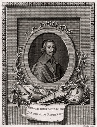 Armand Jean Du Plessis, Kardinaal en Hertog van Richelieu door J. Collyer