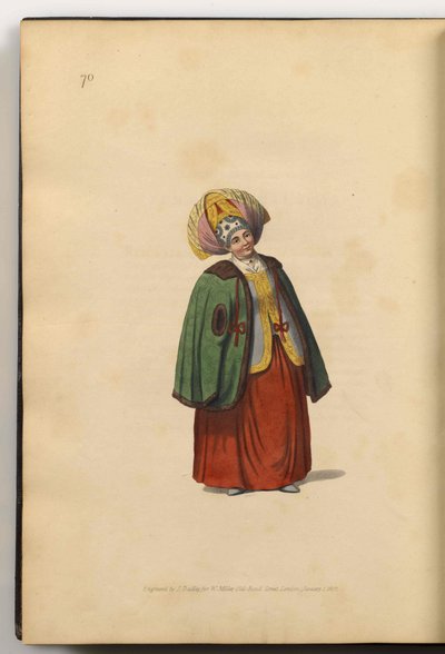 Koopmansvrouw van Kaluga Uit: De Kostuums van het Russische Rijk door J. Dadley