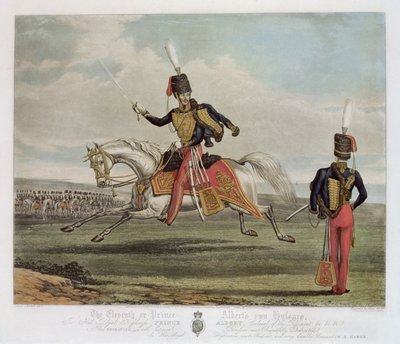 De elfde, of Prins Alberts, Huzaren, gegraveerd door Charles Hunt door J. Earp