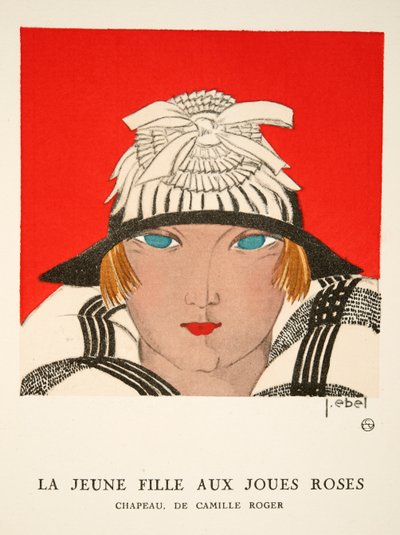 La Jeune Fille aux Joues Roses, uit een collectie modeplaten door J. Ebel