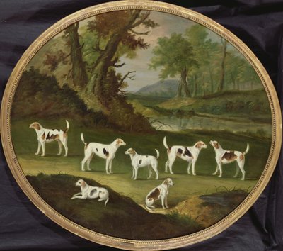 Harriers in bebost landschap door J. Francis Sartorius