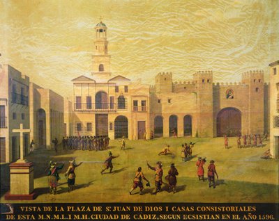 Plaza de San Juan de Dios in 1596 door J. Garcia