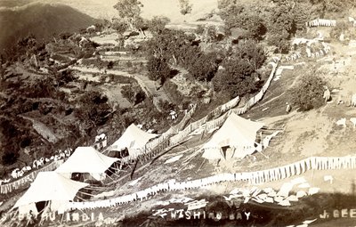 Subathu India Wasplaats, ca. 1900-1930 door J. Gee