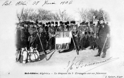1e regiment van het Franse Vreemdelingenlegioen, Sidi Bel Abbes, Algerije, 1906 door J. Geiser