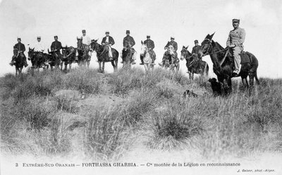 Franse Vreemdelingenlegioen cavalerie, Forthassa Gharbia, Algerije, c1905 door J. Geiser