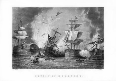 De zeeslag bij Navarino, 20 oktober 1827, 1893 door J. Godfrey