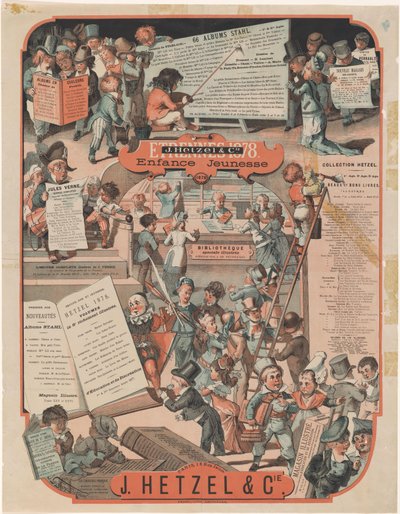 Fondslijst van J. Hetzel & Cie te Parijs Etrennes 1878 (titel op object) door J. Géoffroy Dickinson