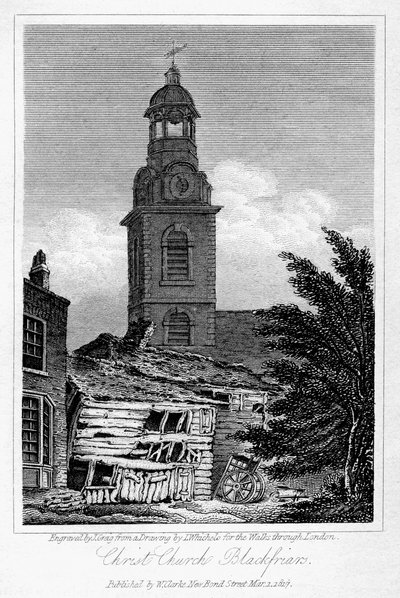 Christ Church, Blackfriars, Southwark, Londen, 1817 door J. Greig