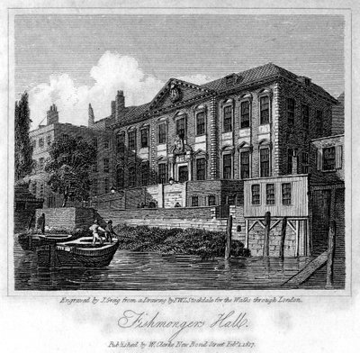 Fishmongers Hall, City of London, 1817 door J. Greig