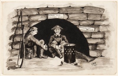 Express Villa (alleen lopers): Een warme hoek in Frankrijk, 1917 door J. Griffiths