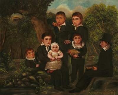 Abraham Clark en zijn kinderen door J. H.