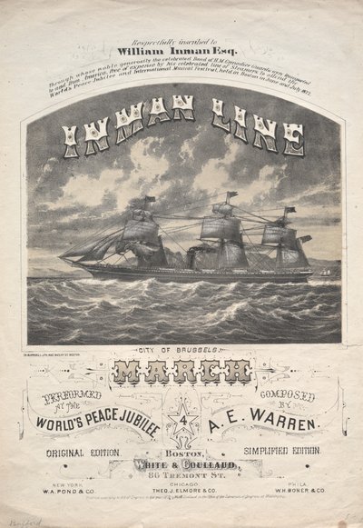 Inman Line Maart door J. H. Bufford