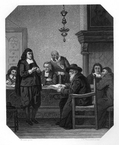 Benedict Spinoza, 17e-eeuwse Nederlandse filosoof, ca. 1870 door J. H. Rennefeld