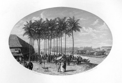 Stichting van Batavia, Java, Nederlands-Indië, 1619, ca. 1870 door J. H. Rennefeld