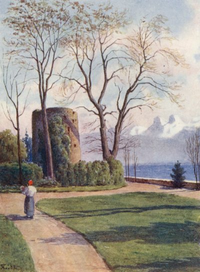 La Tour de Haldimand, Quchy, Lausanne door J. Hardwicke Lewis