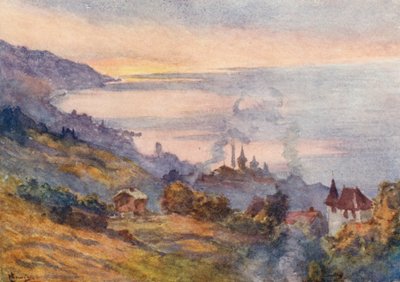 Lausanne, kijkend naar het oosten door J. Hardwicke Lewis