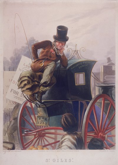 Hansom cab bestuurder, Londen, 1854 door J Harris