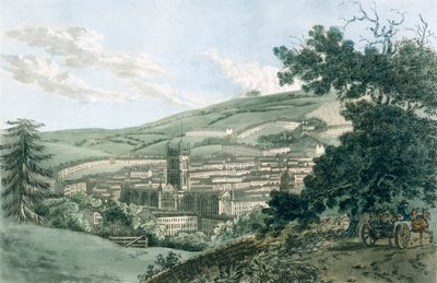 Bad, vanaf de privéweg naar Prior Park, uitgegeven 1793 door J. Hassell