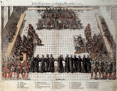 Colloquium van Poissy (9 februari) door J. J. and Tortorel J. (fl.1568 92) Perrissin