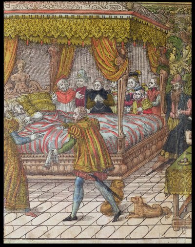 De dood van Henri II (1519-59) 10 juli 1559 (detail) door J. J. and Tortorel, J. Perrissin
