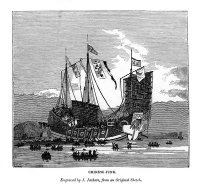 Chinese Dschunke door J. Jackson
