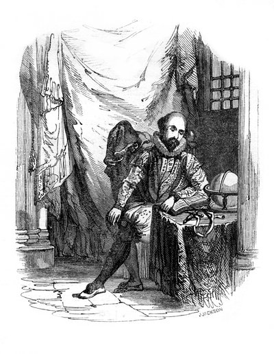 Sir Walter Raleigh in de Tower of London, 1603-1616, 1836 door J. Jackson