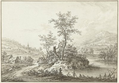 Landschap door J. Krausz