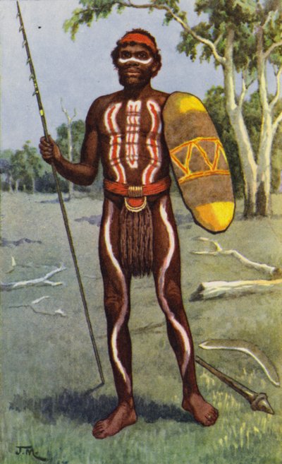 Australische aboriginal door J. Macfarlane
