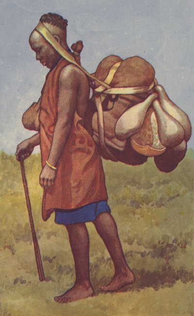 Vrouw van Kenia Kolonie met lading door J. Macfarlane