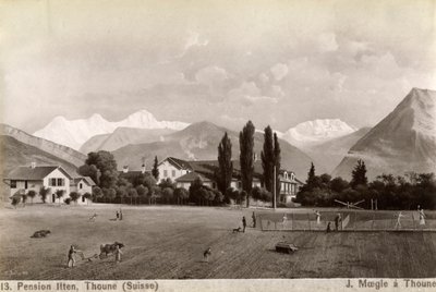 Pension Liten, Thun, Zwitserland, 1885 door J Moegle