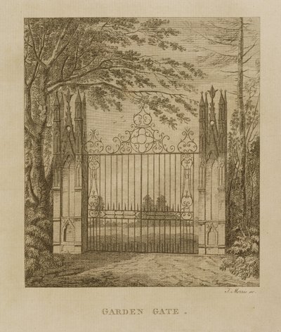 Tuingang bij Strawberry Hill door J. Morris