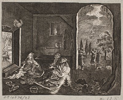 Illustratie voor Adam Olearius, "Persianischer Rosenthal von einem Sinnreichen Poeten Schich Saadi", Schleswig 1660 door J. Muller