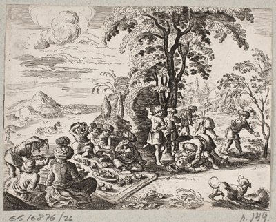 Illustratie voor Adam Olearius, “Persianischer Rosenthal von einem Sinnreichen Poeten Schich Saadi [...]”, Schleswig 1660 door J. Muller