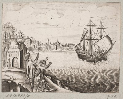 Illustratie voor Adam Olearius, “Persianischer Rosenthal von einem Sinnreichen Poeten Schich Saadi […]”, Schleswig 1660 door J. Muller