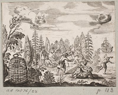 Illustratie bij Adam Olearius, "Persianischer Rosenthal von einem Sinnreichen Poeten Schich Saadi [...]", Schleswig 1660 door J. Muller