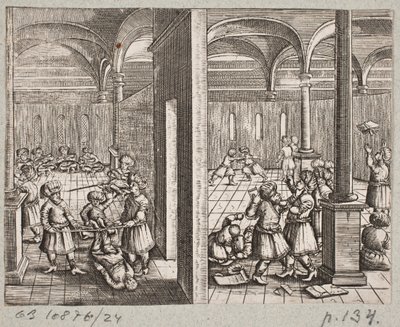 Illustratie bij Adam Olearius, "Persianischer Rosenthal von einem Sinnreichen Poeten Schich Saadi", Schleswig 1660 door J. Muller