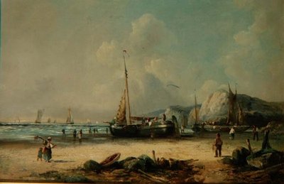 Vissersboten aan de Kust door J. Mundell