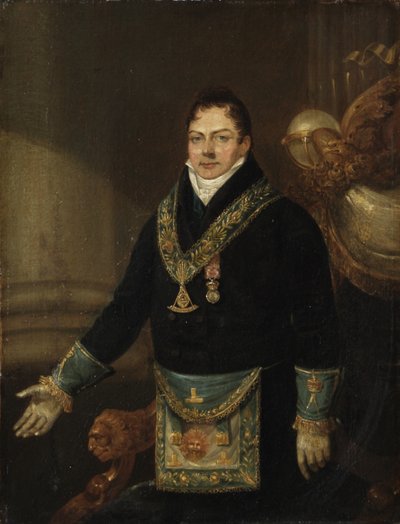 Augustus Frederick, Hertog van Sussex als Grootmeester, 1827 door J. Naish