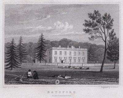 Batsford, Gloucestershire (gravure) door John Preston Neale