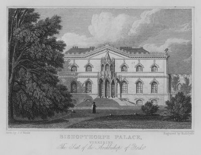 Bishopthorpe Palace, Yorkshire, De Residentie van de Aartsbisschop van York door John Preston Neale