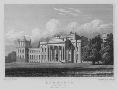 Blenheim, Zuidoost Zicht, Oxfordshire door John Preston Neale