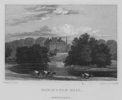 Honington Hall, Warwickshire door John Preston Neale