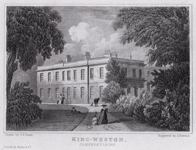 King-Weston, Somersetshire (gravure) door John Preston Neale